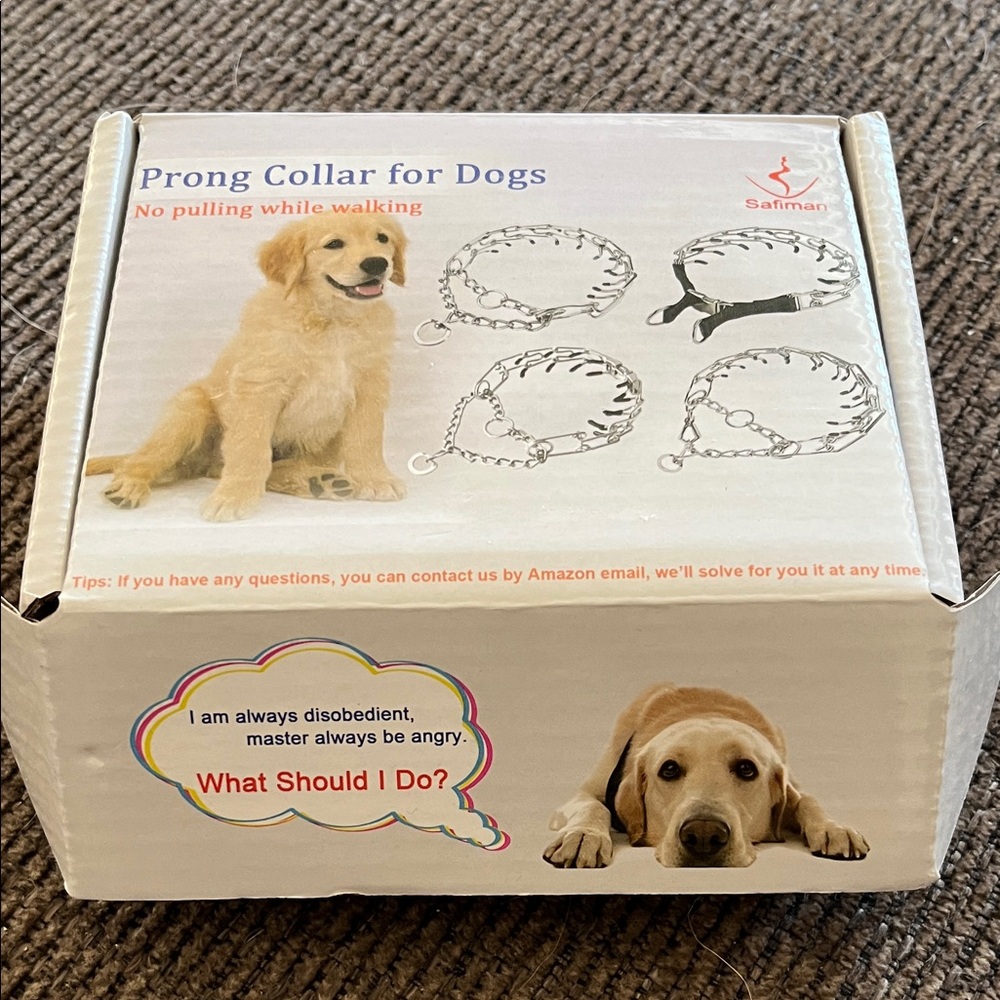 Prong Dog Collar - Silver With rubber covers by Safiman